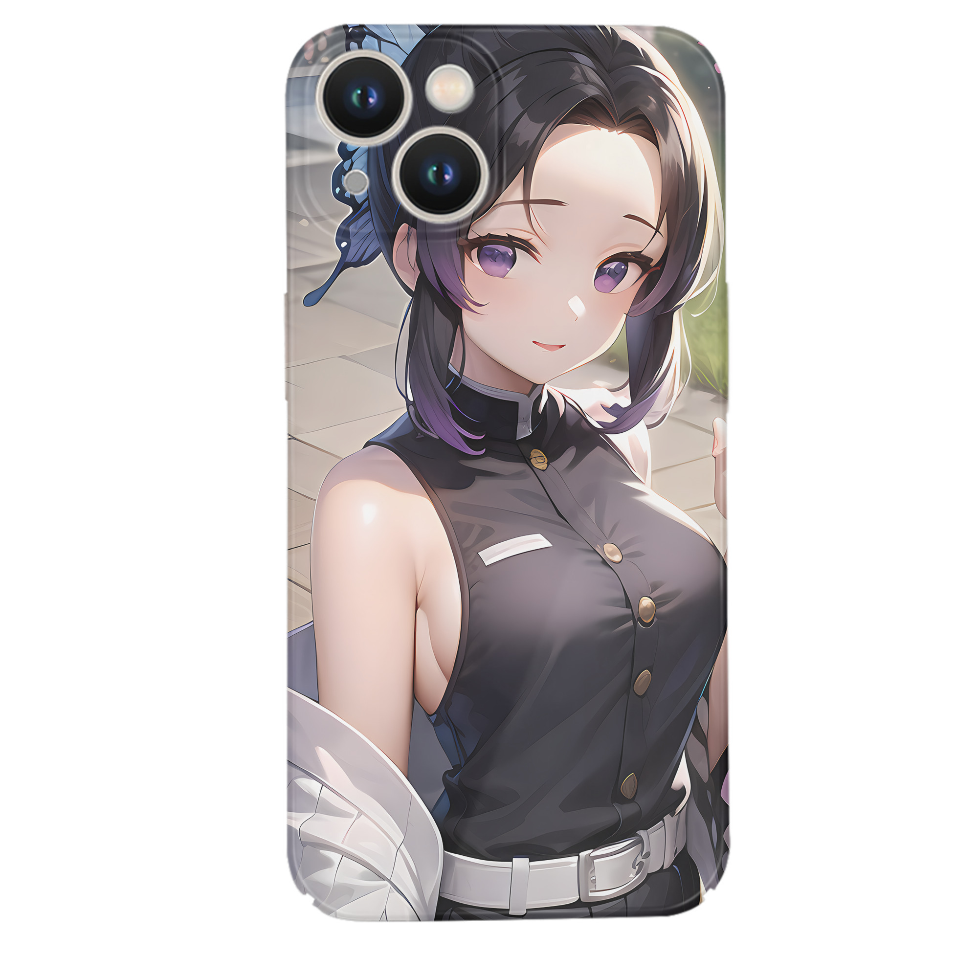 （画像用） 鬼滅の刃（きめつのやいば）蟲柱-胡蝶 しのぶ／こちょう しのぶ Kochou Shinobu 【iPhone 14シリーズ対応】ハードケース